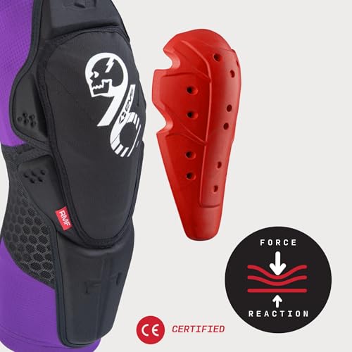 EVS Sports | Slayco96 Moto Knee Guard | Compression Fit, Reactive Memory Foam Technology | Axell Hodges Signature (Purple, XXL) - Thumbnail 4