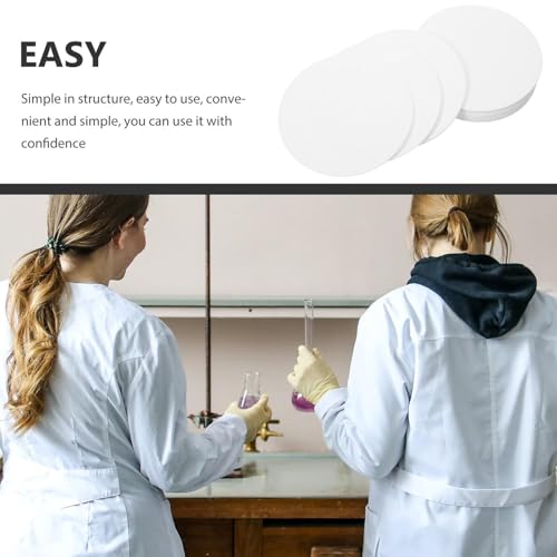 Runde Filterpapiere für Labor,100 Stück Durchmesser 15cm Qualitatives Filterpapier mit Mittlerer Fließgeschwindigkeit Weiße Rundfilter für Chemische Anwendungen und Wissenschaftliche Experimente