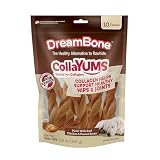 DreamBone CollaYUMS Twists Plus Collagen Rawhide-Free Dog Treats, 10 Count