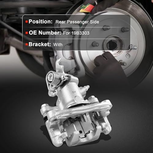 Image of cciyu Rear Right Brake Caliper Assembly w /Bracket 19B3303 2005-2006 For Hyundai For Elantra,2004-2008 For Hyundai For Tiburon,2005-2009 For Kia For Spectra,2005-2009 For Kia For Spectra5