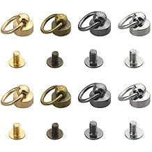 XINGYHENG 40Pcs 4Colors 8mm Round Head Rivet Studs DIY Leather Craft Rivets with Pull Ring Buckle Assortment Kit Round Head Ring Metal Rivet Studs for Purse Wallet Phone Case Handbag Decoration