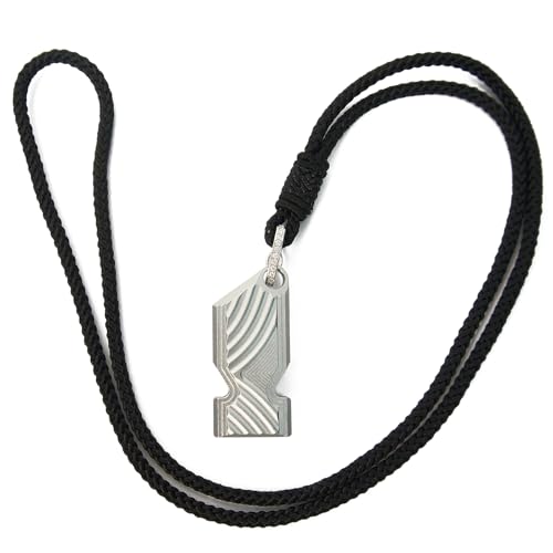 Novvyriel Emergency Whistle with Lanyard - 120dB High Decibel Emergency Safety Whistle for Hiking, Camping, Boating, Fishing, Kayaking and Rescue Signaling. (Silver)