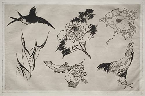 Lienzo de pared Golondrina y flores de Piranesi para decorar comedores modernos