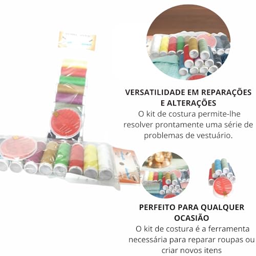 【Kit De Costura 11 Peças 】 P/Viagem Botão 11 Peças Mais Estojo, Kit Costura Profissional, Linhas De