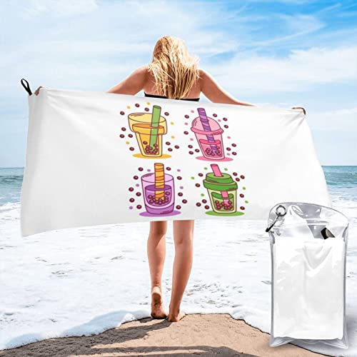 FUCVNPZ Toalla de playa, estilo kawaii, toalla de baño con burbujas de cereza, toalla de gimnasio,...