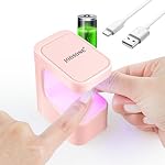 JODSONE U V Mini Nail Lamp with Timer Cordless Portable LED Light for Fast Curing Gel Polish Pink