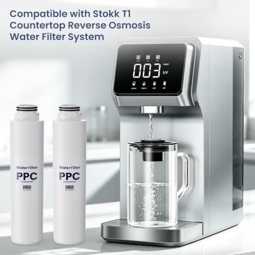 RT1-PPC Carbon Block Water Filter Replacement Set Compatible with Stokk T1 Countertop Reverse Osmosis Water Filter System, 6-12 Month Lifetime 2 Pack - 4