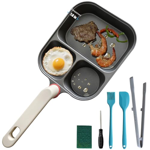 Sartén dividida 3 en 1 antiadherente de titanio - 16% de descuento