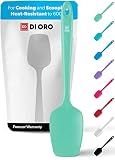 DI ORO Silicone Spoon Spatula - 600°F Heat-Resistant Large Silicone Spoonula Scraper - BPA Free Nons