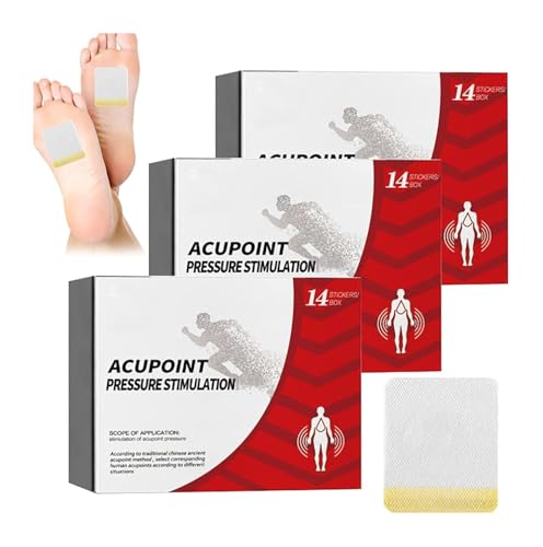 LJRHYEH 3Box Huatangxiao Acupoint Pressure Stimulation 14pcs/Box Acupoint Sticker