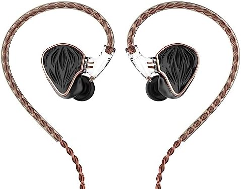 Hidizs MS3 2BA+1DD Hybrid 3 Drivers HiFi in-Ear Monitors Earphone, Detachable 0.78mm 2 Pin Cable Replaceable Pneumatic Sound Tuning Filters for Audiophile Singer Musician (Black, 3.5MM)