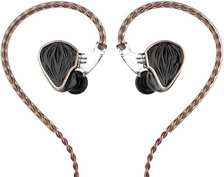 Hidizs MS3 2BA+1DD Hybrid 3 Drivers HiFi in-Ear Monitors Earphone, Detachable 0.78mm 2 Pin Cable Replaceable Pneumatic Sound Tuning Filters for Audiophile Singer Musician (Black, 3.5MM)