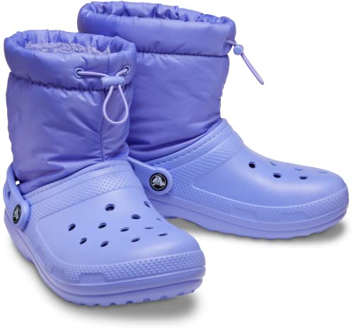Crocs Unisex Classic Lined Neo Puff Fuzzy Winter Boots Clog, Digital Violet, 5 Us Men #TOP6