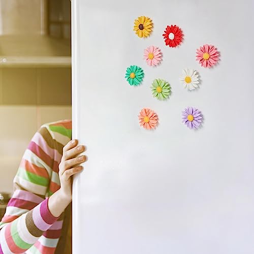 24 Pieces Fridge Magnets Daisy Flower Refrigerator Magnets Colorful Flower Fridge Magnets For Whiteboard Refrigerator Office Photo Cabinet Bulletin Board Decoration (Daisy) #TOP3