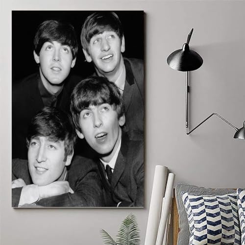 EVMILA Poster décoratif sur toile The Beatles Rock Band – Impression d’art moderne pour chambre à coucher – 60 x 90 cm - Les Beatles, Paul McCartney, John Lennon, RIngo Starr, George Harrison EVMILA Poster décoratif sur toile The Beatles Rock Band - Impression d'art moderne pour chambre à coucher - 60 x 90 cm – Image 7