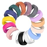 BOTOMALL 15 Pack Ultra-Thin Ring Cover Compatible with Oura Ring Gen 4/4 Ceramic/Gen 3 Horizon/Gen 3 Heritage, Flexible Soft Silicone Protective Protector Case for Working Out Gym