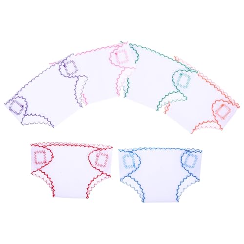 TOYANDONA Mini Doll Diapers - 6Pcs Adjustable Cloth Nappies for 14-18 Inch Dolls Washable & Reusable Baby Doll Accessories