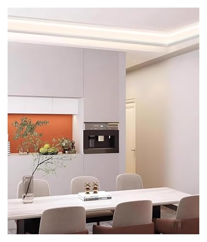 Canal LED aluminium avec diffuseur blanc de 10m pour plinthe et plafond