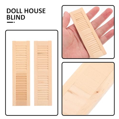 4pcs Miniature Shutters Window: 1:12 Scale Mini Window Shutter Dollhouse Window Shutter Model Tiny Shutters