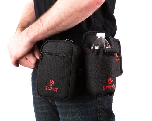 Grizzly Snake River Water Bottle, Lens, And Flash Holder (Black) For Photographers, Bird Watchers, Canoeing, Camping, Archery, For Waist Belt, Equipment Belt, Camera. Utility Belt, Shooting #TOP6