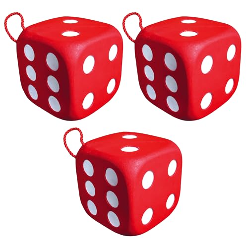 Morrell 3 Pack High Roller Foam Archery Target, 6-Sided Cube with 21 Bullseyes, Red, 13