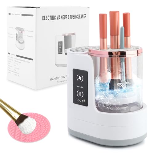 Electric Makeup Brush Cleaner & Dryer (White 6.8in)