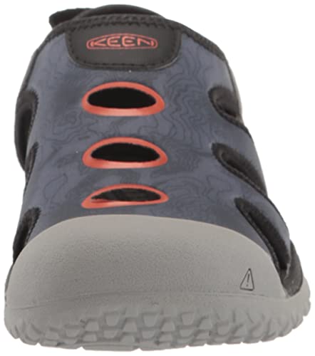 Keen Stingray Closed Toe Water Sandals, Black/Safety Orange, 4 Us Unisex Big Kid #TOP1