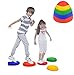 Special Supplies Stepping 5 Balance Stones for Kids, Indoor and Outdoor Balance Blocks Promote Coordination, Balance, Strength, Child Safe Rubber, Non-Slip Edging, Stackable