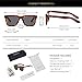Gleyemor Fashion Square Sunglasses for Men Women Premium Plastic Frame 100% UV400 Protection Lens (Tortoise Frame/Grey Lens)
