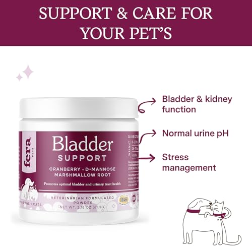 Fera Pets Bladder Cranberry Supplement for Dogs & Cats - Vet Created - Kidney & Urinary Cleanse - D-Mannose - Cranberry, Stinging Nettle - 60 Scoops - Image 3