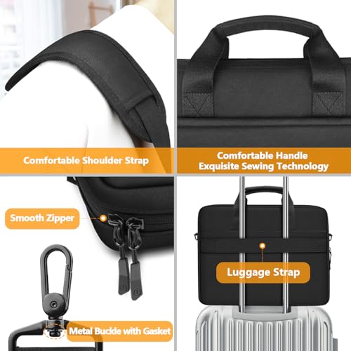 ZYB Große Laptoptasche 17 Zoll 17.3 Zoll Laptop Tasche,Wasserdicht Notebook Tasche für 17-17.3 Zoll Lenovo HP Dell ASUS MSI Acer Samsung etc 17-17.3 Laptop Hülle Schultertasche Aktentasche-Schwarz