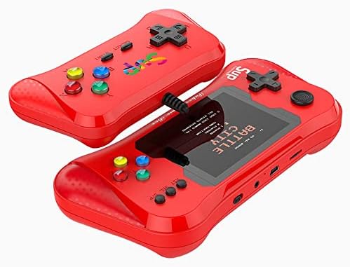 MiRUSI Console portatile per bambini e adulti – Console videogiochi retrò schermo da 3,5 pollici 500 giochi classici con cavo AV, supporta due giocatori (rosso)