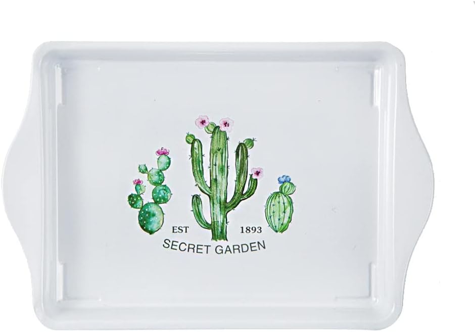 FMURY Decorative Kitchen Small Tray Painting Decorative Plate Rustic Wall Dining Table Storage Tray Snack Storage with(E)
