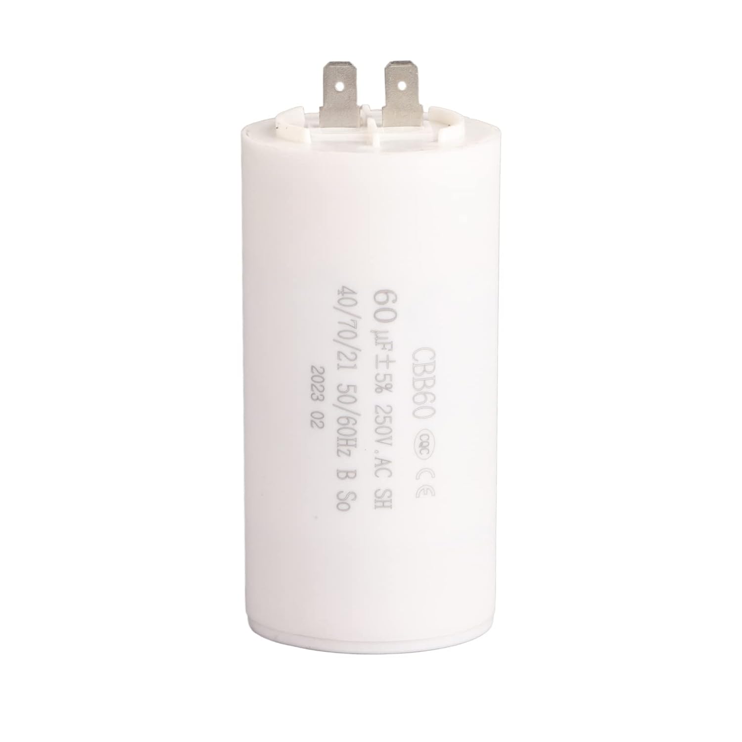 AC 250V 60uF 50/60HZ Cylinder Shaped Run Round Capacitor CBB60 for Motor Cool Heat Pump Washing Machine