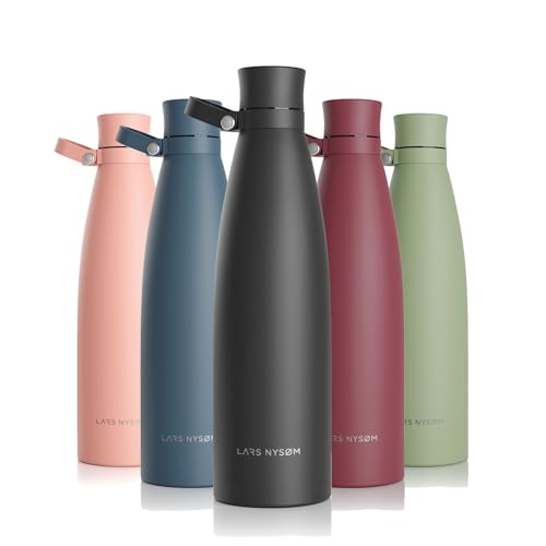 LARS NYSdiameter M Stainless Steel Insulated Water Bottle 750ml, 1L, Carbon Black, 750 ml