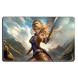 Digital Sorcery Studio Card Game Playmat - Premium Stitched Edge - Perfect for MTG Commander Decks (Anime Rune Knight)