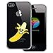 Produktbild dessana Cartoon Obst transparente Schutzhülle Handy Case Cover Tasche für Apple iPhone 4/4S Banane K.O.