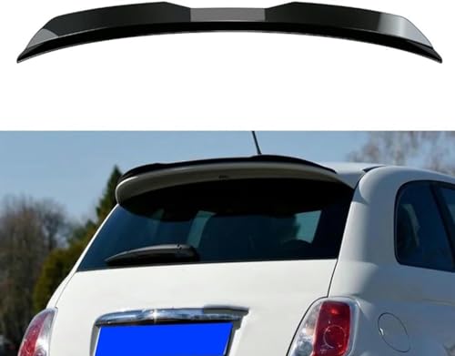 Olgyn リアルーフリップスポイラーウィングトリム フィアット 500 アバルト Mk1 2008-2012 用、車のテールウィング、リアルーフリップスポイラー、C-カーボンファイバー Look-S