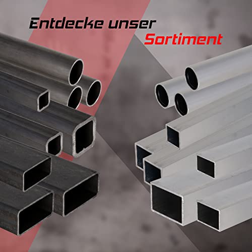 Foto von Fits Metall - Rundrohr Metallrohr aus 100% hochwertiger Stahl-Legierung - Kontruktionsrohr mit geschweißtem Hohlprofil & Werkstoff S235JRH - Länge 1000mm, Größe 25x2 mm - Ideal für Baubranche