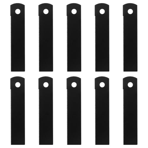 Housoutil 10 Piezas de Raspadores de Pedernal Dentados Negros para Iniciar Fuego, Herramienta para Emergencia, Supervivencia y Camping al Aire Libre, Equipo Compacto y Duradero