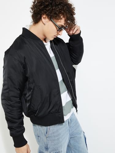 Image of Max Men's Polyester Standard Length URB N MA1 Bomber Jacket