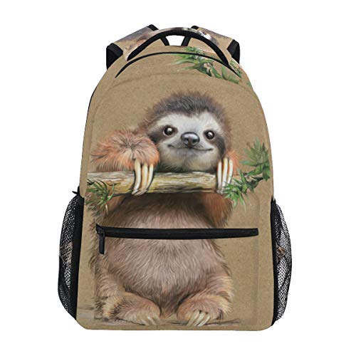 ALAZA Cute Sloth Animal Funny Large Backpack Personalized Laptop iPad Tablet Travel School Bag with Multiple Pockets