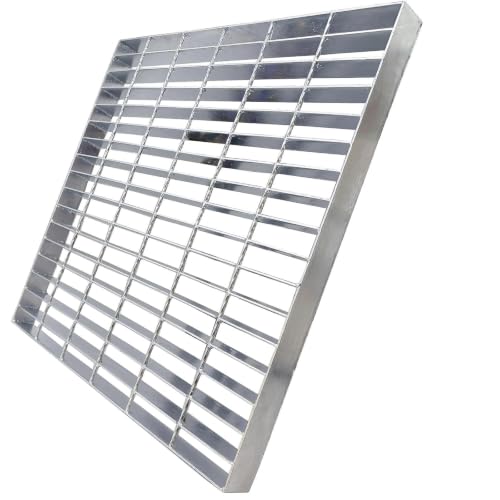 Image of Galvanized Steel Drain Grate, Driveway Channel Cover 24x24 in