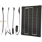 Plug-n-Power 10w SuperBlack Solar Panel Charger with Your Choice Free Adaptor for 12v Off Grid Batte