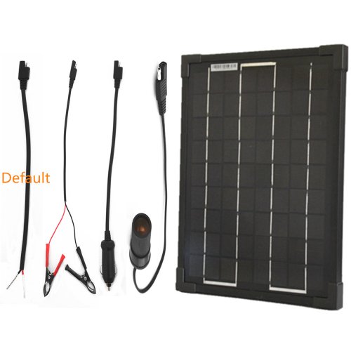 Plug-N-Power 10W Superblack Solar Panel Charger With Your Choice Free Adaptor For 12V Off Grid Battery - Next Day From U.s. #TOP3