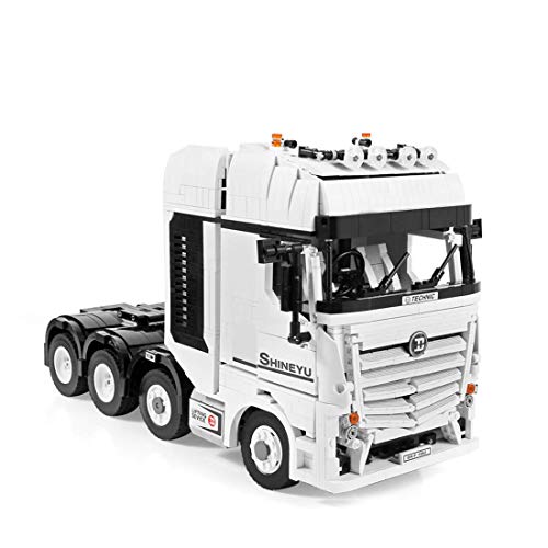 XIAN Bausteine mit Container, 6514 Klemmbausteine 2,4GHz Technik LKW mit Motoren und ferngesteuert… – Bild 5