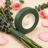 2PCS Green Floral Tape,Plant Tape, 1/2 Inch Dark Green Flower Tape for Bouquets, Floral Arranging, Stem Wrap, Craft, 2 Yards per Roll