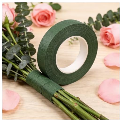2PCS Green Floral Tape,Plant Tape, 1/2 Inch Dark Green Flower Tape for Bouquets, Floral Arranging, Stem Wrap, Craft, 2 Yards per Roll