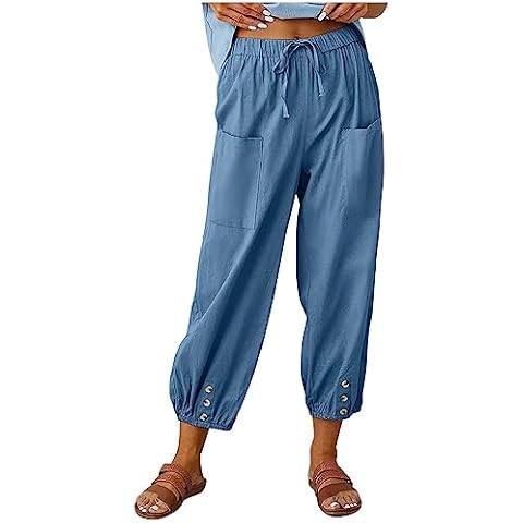 Pantalon en Lin Femme Chnnamzu Cover