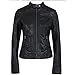 Produktbild LXFWT Fashion New Damenjacke European Fashion Lederjacke Reinigung Single PU Leder Motorrad Temale Damen Leat XS Black